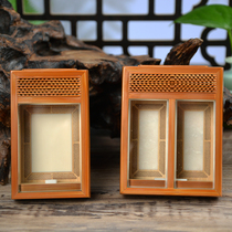 Yuzhu speaker model with inlaid golden bell and bamboo box with single and double compartments