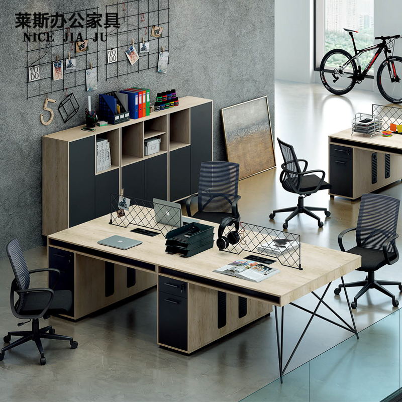 Staff desk 4 people Simple modern desk Diou double four people staff desk 6 people