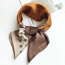 Japan GP winter 2020 new small square scarf womens silk scarf spring and autumn cover neck Joker decorative mosaic scarf