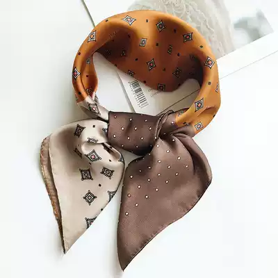 Japan GP winter 2020 new small square scarf women's silk scarf spring and autumn cover neck Joker decorative mosaic scarf