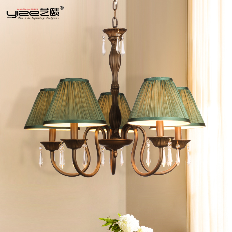 French Minimalist Retro Restaurant Chandelier American Country Style Wrought Iron Lamp Creative Designer Living Room Bedroom Lighting Fixtures