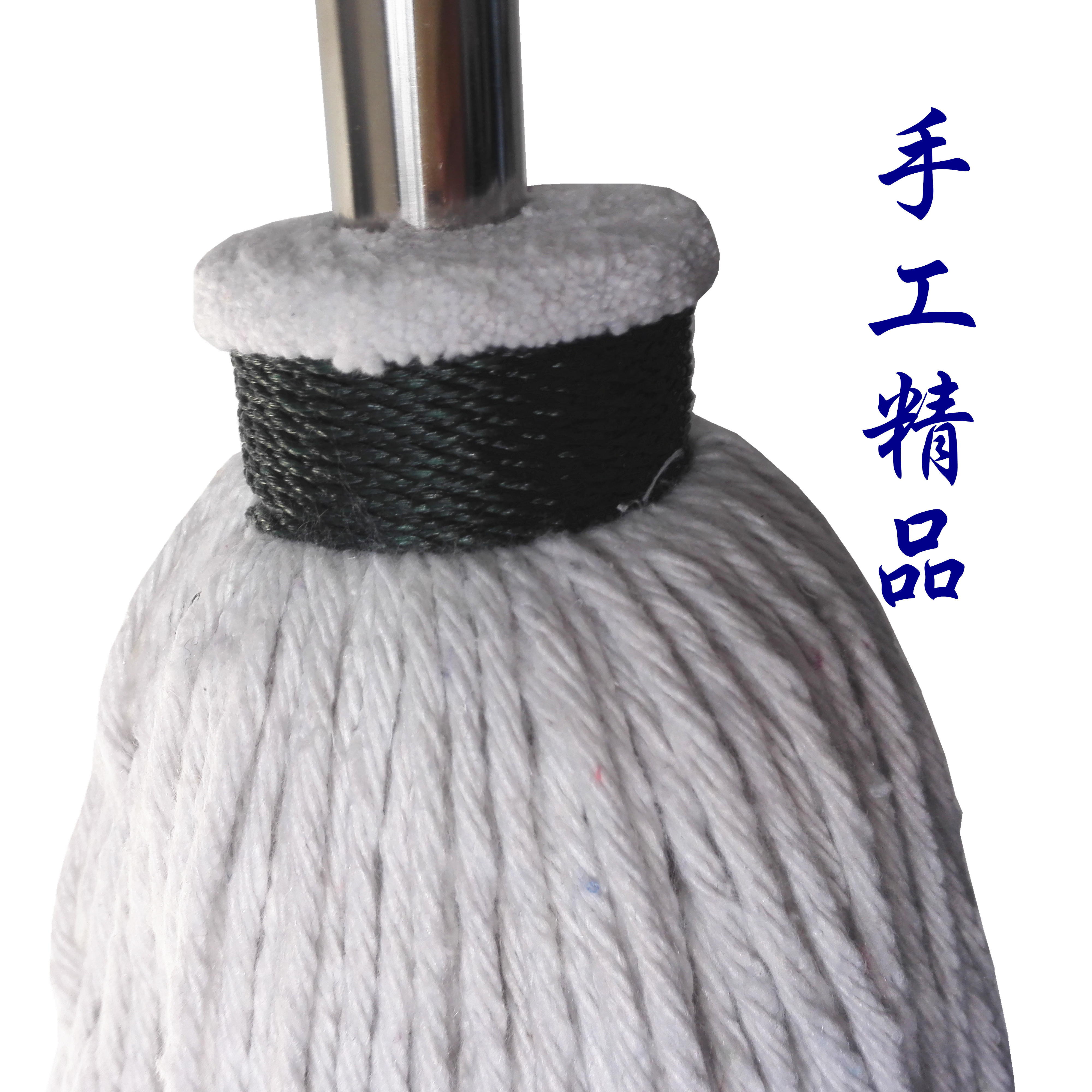 Value-added captain pure cotton yarn mop household water absorption drag thickened stainless steel rod pier cloth