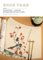 High-end Chinese large fan-shaped round table placemat new Chinese style waterproof and oil-proof home leather table mat hotel custom coaster