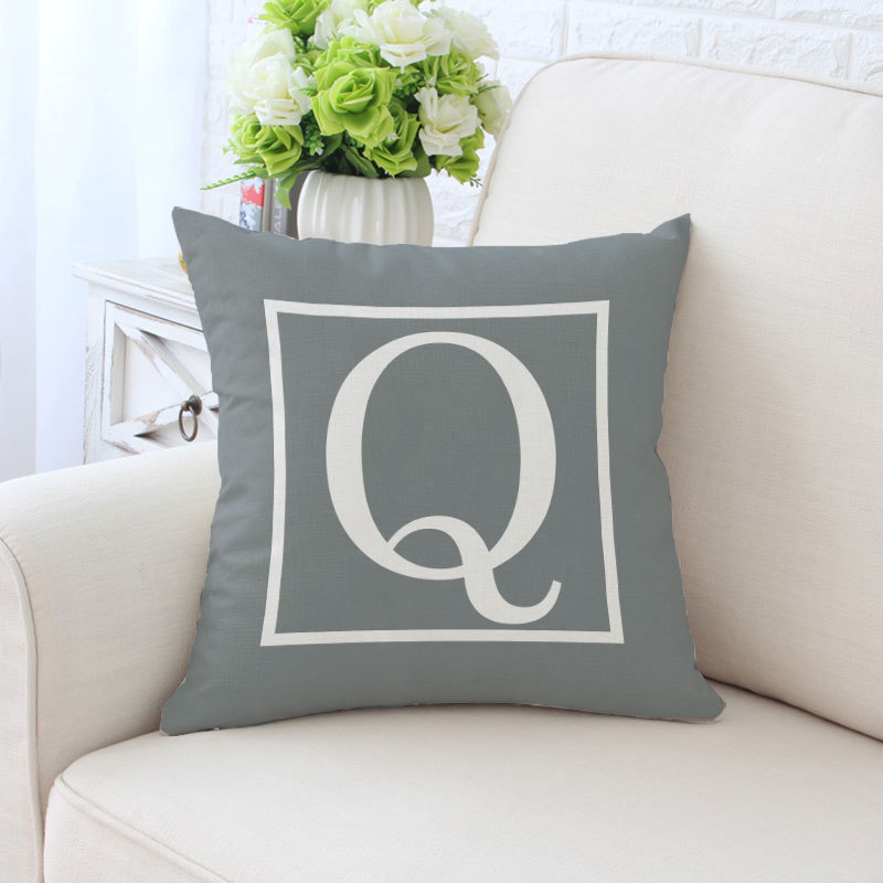 Bảng chữ cái tiếng Anh Bắc Âu đệm sofa đệm văn phòng nam gối đơn giản hiện đại gối ngủ gối - Trở lại đệm / Bolsters gối dựa