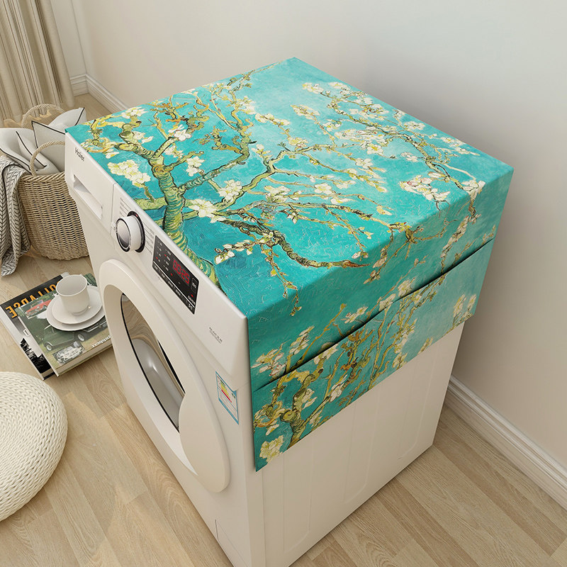 Washing Machine Fridge Cover Cloth Dust Cover Double Door Fridge Hood Microwave Oven Multipurpose scarves hanging bag