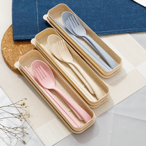 Wheat Straw Cutlery Children Cutlery Three Sets Home Handy Minima Baby One Food Dins Suit Cutlery