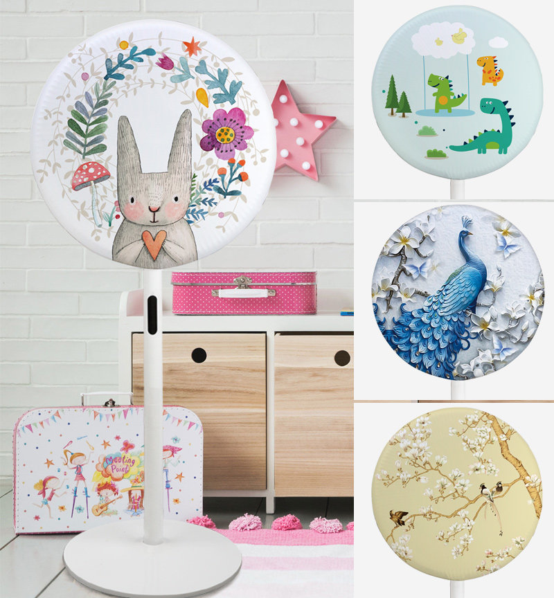 Fan cover dust cover floor-to-ground all-inclusive household circular cloth cover