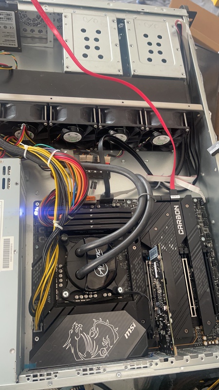 2U Water-Cooled Chassis Power Supply Fan Water-Cooled Radiator 3647 4189 4677 Sp3 Sp5 2066 1700