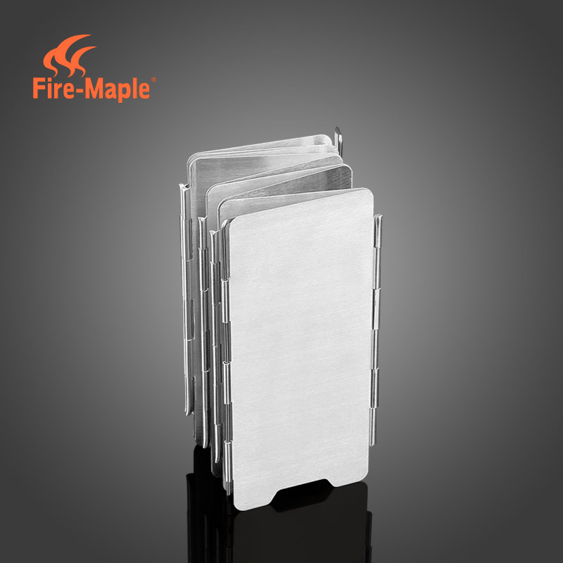 Fire maple gas stove head windshield picnic folding 9 pieces aluminum alloy outdoor camping send storage bag windproof board