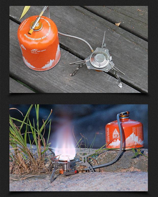 Lửa Maple cắm trại ngoài trời chia bếp gas leo núi cắm trại bếp xách tay giá cao bếp mới đặc biệt - Bếp lò / bộ đồ ăn / đồ nướng dã ngoại bếp nướng cồn