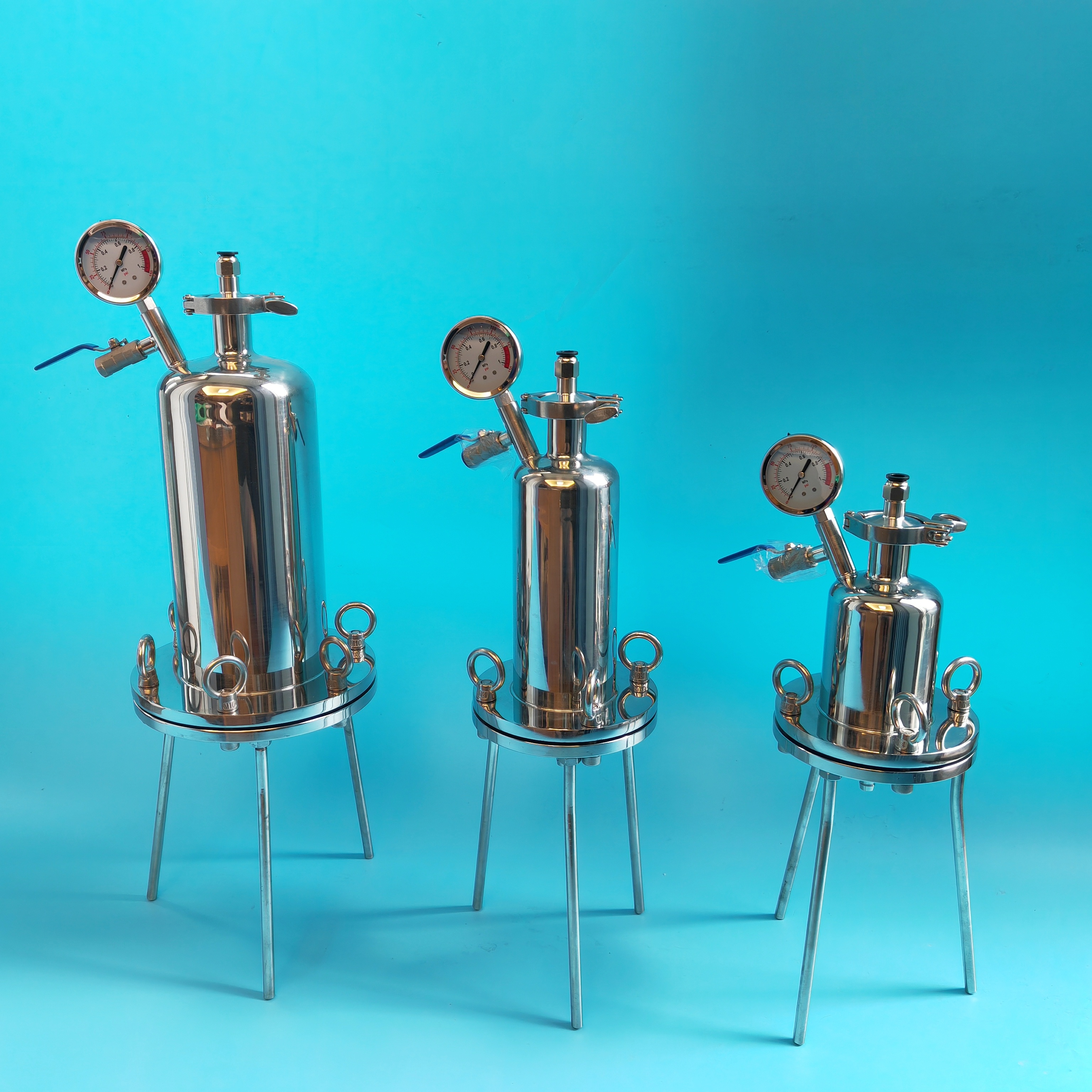 厂家直销不锈钢正压过滤器1L3L5L10L可换滤膜加压桶式过滤器