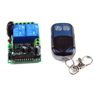 12V two-way intelligent fixed code wireless remote control switch small metal wireless remote control