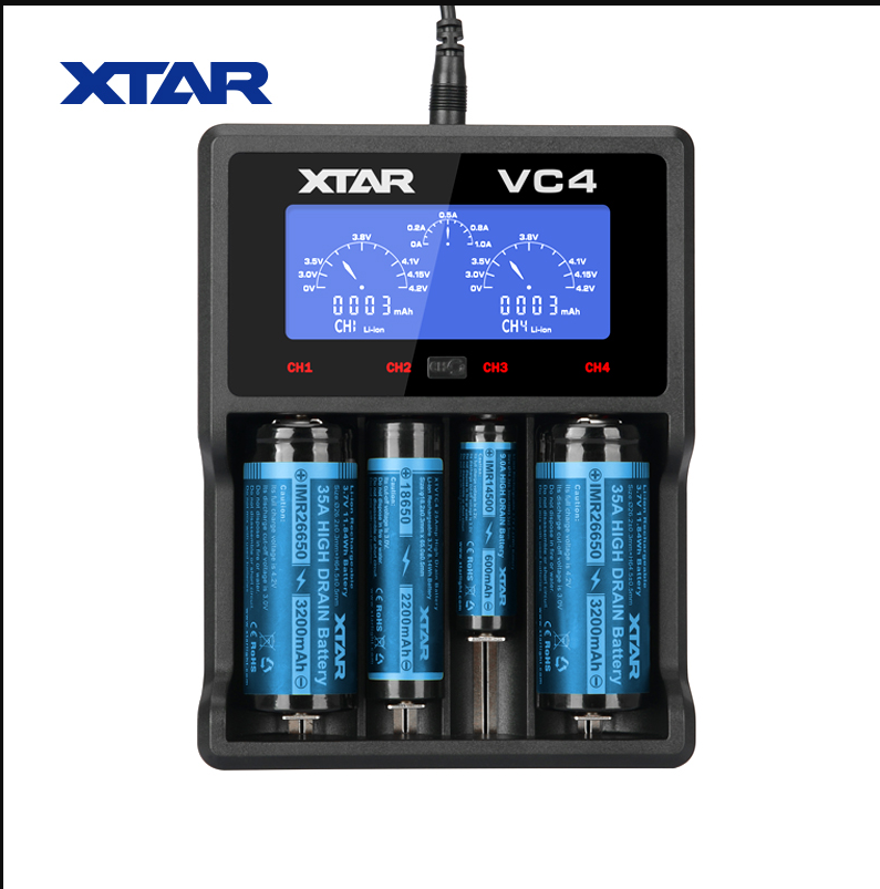 XTAR Aixda VC4 vc4s 18650 Four-groove charger nickel cadmium nickel hydrogen intense light flashlight charger