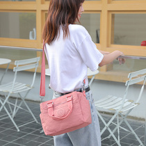 Hand-held messenger womens bag nylon cloth anti-splashing multi-layer pocket light capacity large simple all-match travel shoulder bag