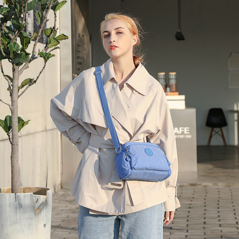 Messenger women's bag 2022 new simple and versatile nylon cloth water-repellent lightweight multi-pocket casual fashion shoulder bag - Taobao