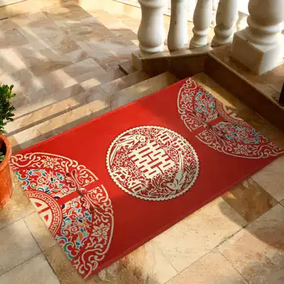 Wedding wedding supplies new house decoration bedroom door mat carpet door mat wedding room layout creative happy character foot pad