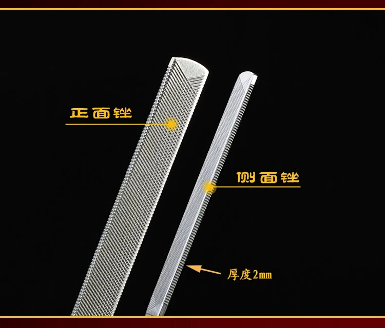 Móng tay đánh bóng dải thép không gỉ áo giáp màu xám thất vọng dày móng tay móng tay liềm cát thanh bốn mặt công cụ đặc biệt dụng cụ làm nail cơ bản