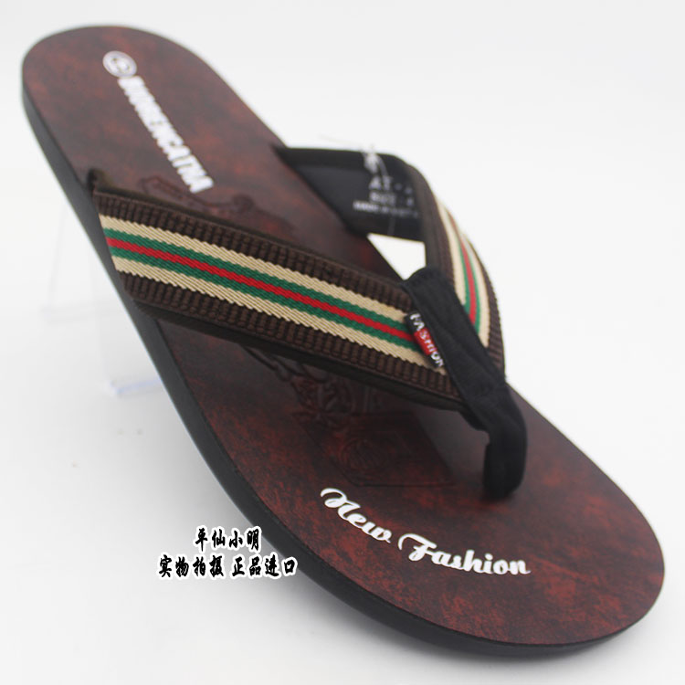Vietnam shoes imported men's flip-flops clip finger casual trendy fashion flat slippers rubber comfortable and durable