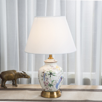 Living room bedroom bedside lamp creative study decoration American painted ceramic designer model room lamp