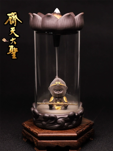 Douyin Zisha Перевернутая благовола -горелка Zen Sun Wukong Da Sheng Творческая домашняя комната очистить воздушную ароматерапевтическую печь