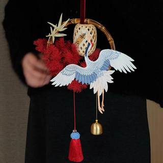 Neujahrsdekoration, jahr des pferdes-anhängers, türanhänger zum aufhängen, fertiger atmosphären-arrangement-anhänger, einweihungsgeschenk, neujahrsgeschenk