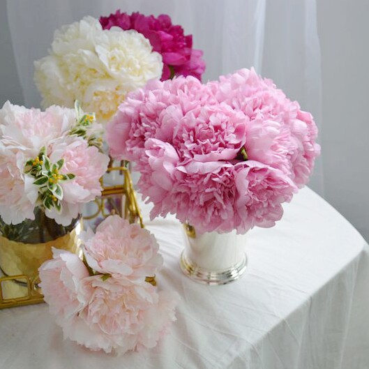 Hand bouquet Hand bouquet Peony peony deep pink pink simulation flower wedding decoration flower
