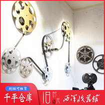 Vintage nostalgic old film film 35mm 70mm film film film clip creative prop ornaments