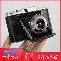 1930S Western antique pocket vintage leather cavity camera organ folding camera shutter work old object ornament