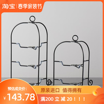 Japanese Qingfang 304 stainless steel multilayer snack shelf Lower afternoon tea sweet shelf Living room Candy Light Luxury Goods Tray