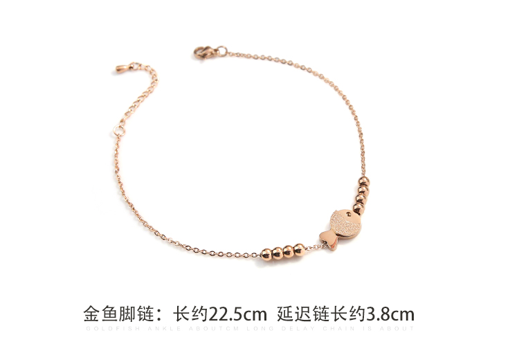 2018 mới sexy chuông titan thép không phai vàng hồng vòng chân nữ Hàn Quốc phiên bản của mắt cá chân đơn giản chuỗi sinh viên Sen