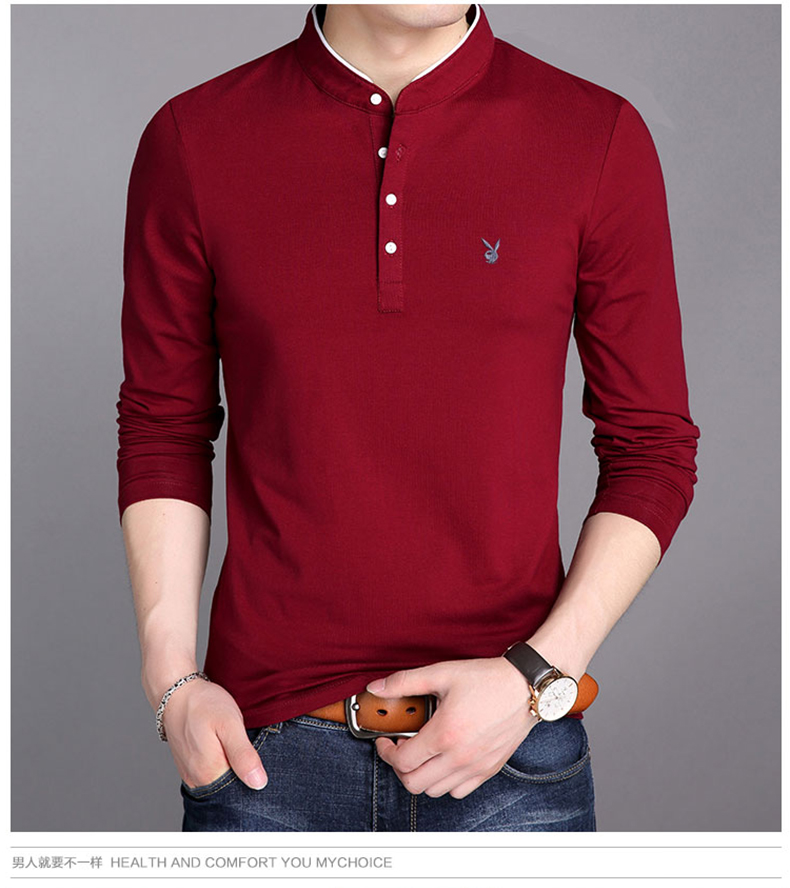 Đặc biệt hàng ngày Playboy mùa hè nam dài tay cotton mỏng thể thao giản dị Áo sơ mi POLO nam phù hợp với áo thun áo thun nam tay lỡ