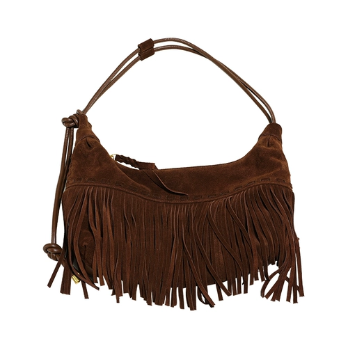 Матовая вместительная и большая сумка подмышку, сумка через плечо, из натуральной кожи