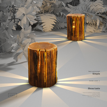Simulation Tree Stump Light Wood Pile Light Solar Park Meadow Light Landscape Wood Headlights Garden District Villa Grass Terrace Lamp