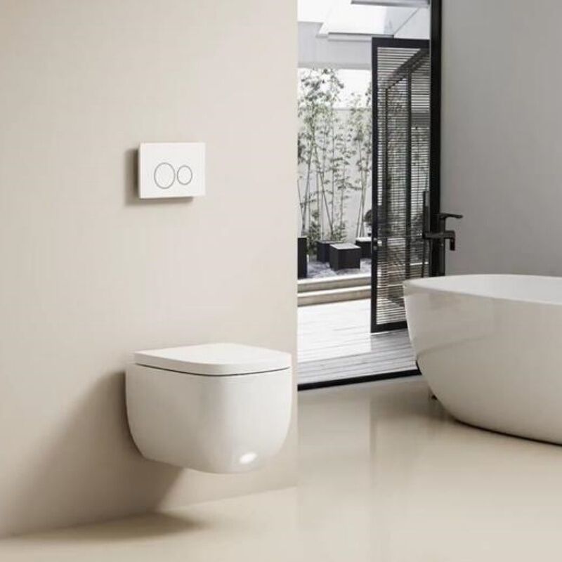 New Wall-Mounted Toilet 43cm Small Size Hidden In-Wall Water Tank Single Hole Ultra-Stylish Hanging Small Apartment Toilet