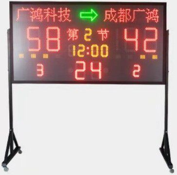 Guanghong Electronic scoreboard basketball 24 seconds scoreboard with basketball 24 seconds timer mobile wireless remote control