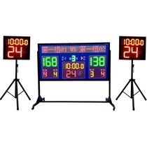 Linked electronic basketball game scoreboard 24-second timer timing clock synchronous charging electronic basketball scorer
