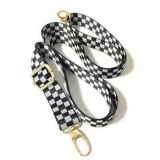Шахматы, сумка, аксессуар для сумки, ремешок для сумки, подтяжки, бретели, коллекция 2022, 2.5см, 3.8см