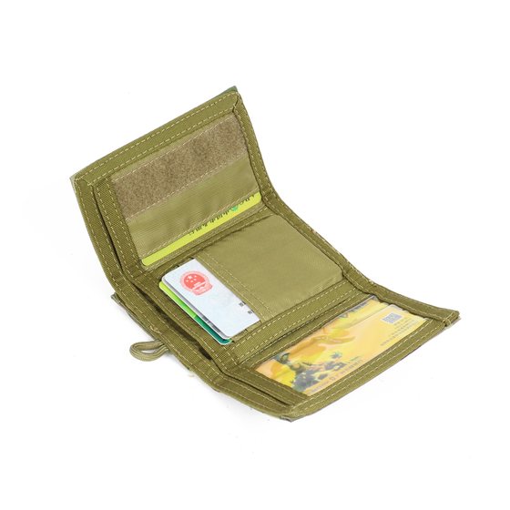 500D 나일론 야외 내마모성 삼단 지갑 휴대용 EDC 버스 카드 ID 보관 가방 지갑