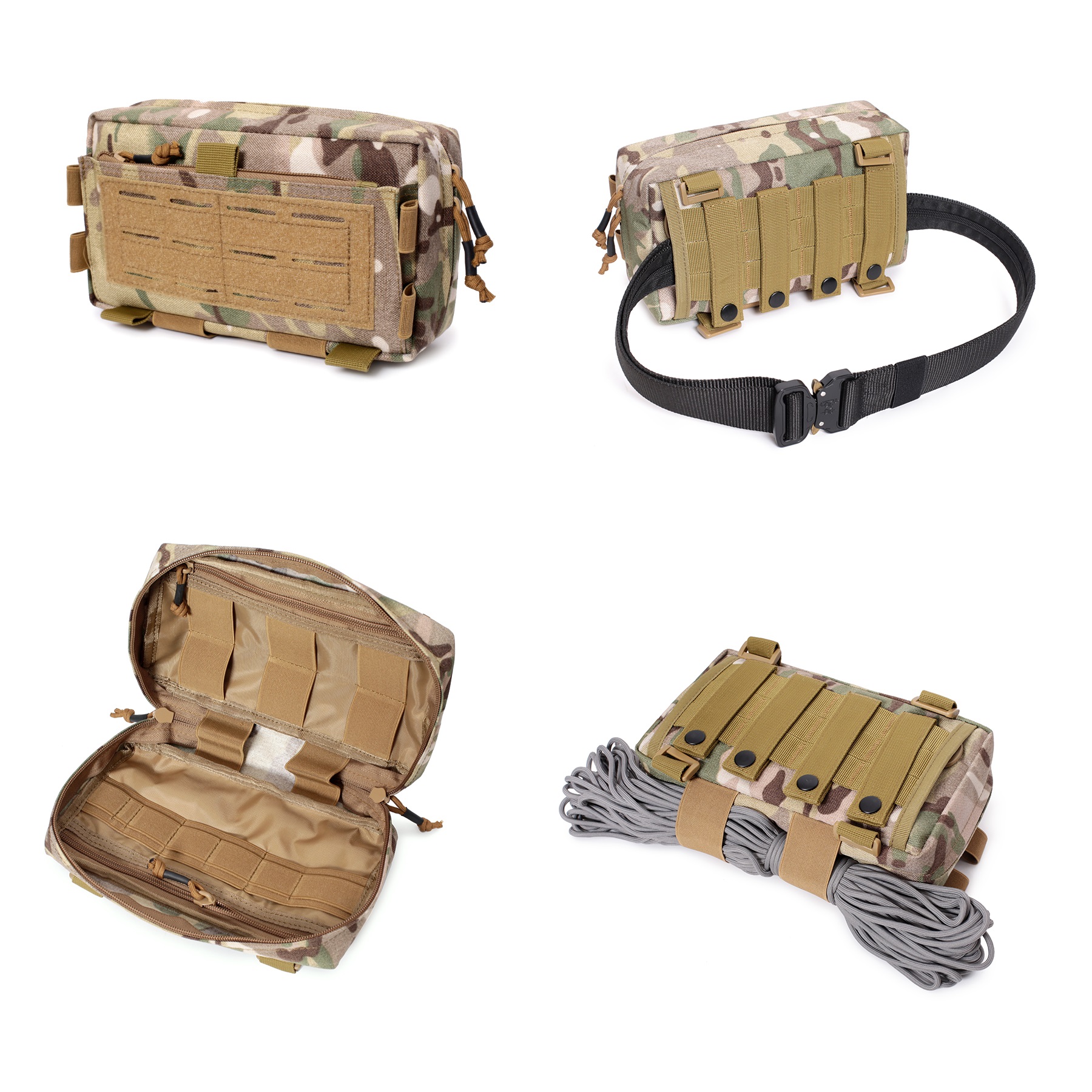 1000D Outdoor Sports MOLLE Tactical Hanging Bag Expandable Waist Bag Satchel EDC Tool Storage Bag Medical Bag