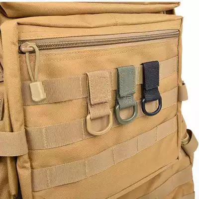 Outdoor tactical mountaineering D-type anti-lost key chain backpack MOLLE system webbing quick hook connection buckle D Buckle