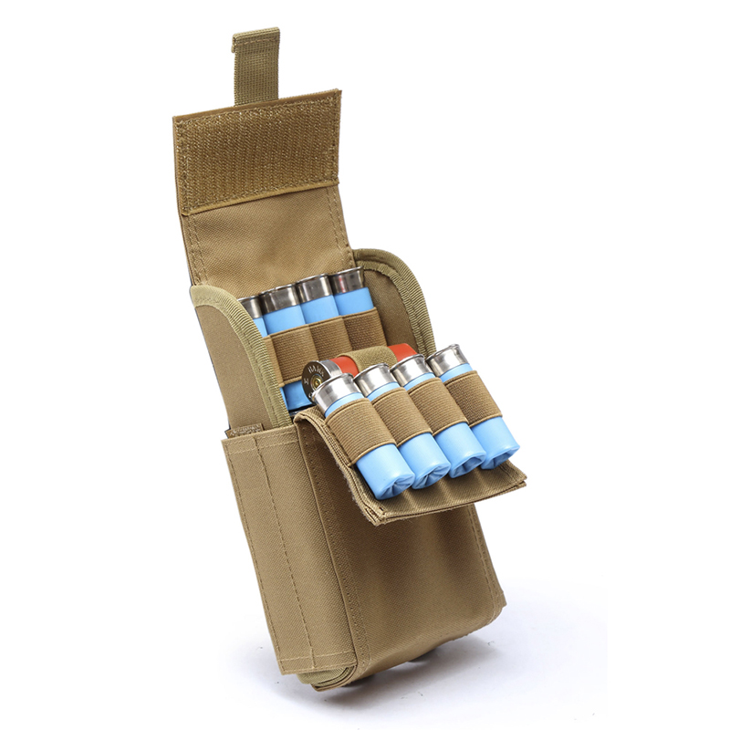 Military fans outdoor CS field shell throwing 12GA shotgun hanging bag 25 holes MOLLE tactical shell case bag battery storage