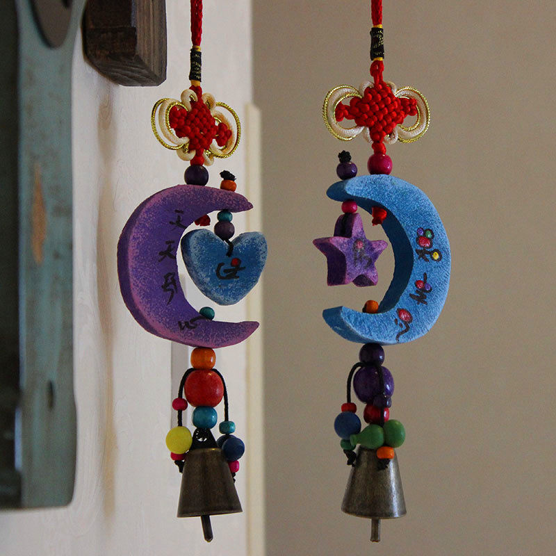 Yunnan Ethnic Wind Handmade Wooden Wind Chime Pendant Kindergarten Creative Gift Original Package Trailer Hanging Doorbell