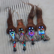 Ethnic wind evil wind chimes hang Yunnan Lijiang home bar hanging decoration rice noodle museum wall hanging small scoop mouth swallow mouth