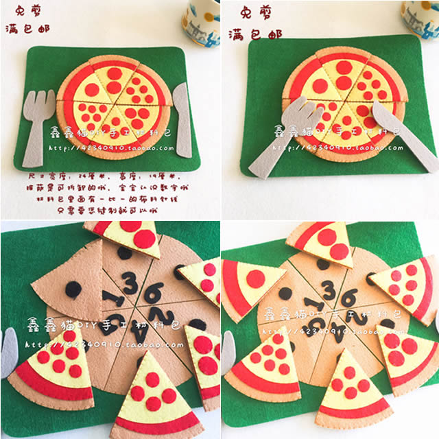 Finished product without cutting diy baby knows digital kindergarten handmade food snacks pizza