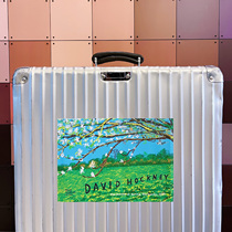 David Hockney large suitcase suitcase sticker waterproof traceless removable full sticker artistic frosted sticker