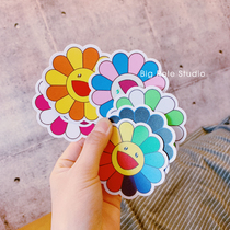 Murakami Sunflower suitcase sticker waterproof ins full sticker personalized creative literary waterproof cute including 11 sheets