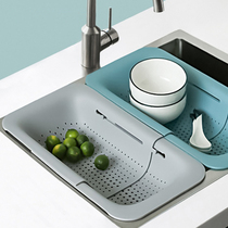 Retractable Sink Drain Rack Wash Vegetable Basin Shelving Bowl chopstick shelving Home Kitchen Bowls Dish Rack Vegetable containing rack
