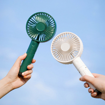 Portable small fan hand-held portable small mini electric fan big wind student mute usb rechargeable