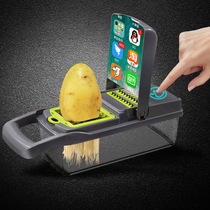 Vegetable cutting artifact multifunctional vegetable cutter potato shredder shredder cutting kitchen household wipe cut flower