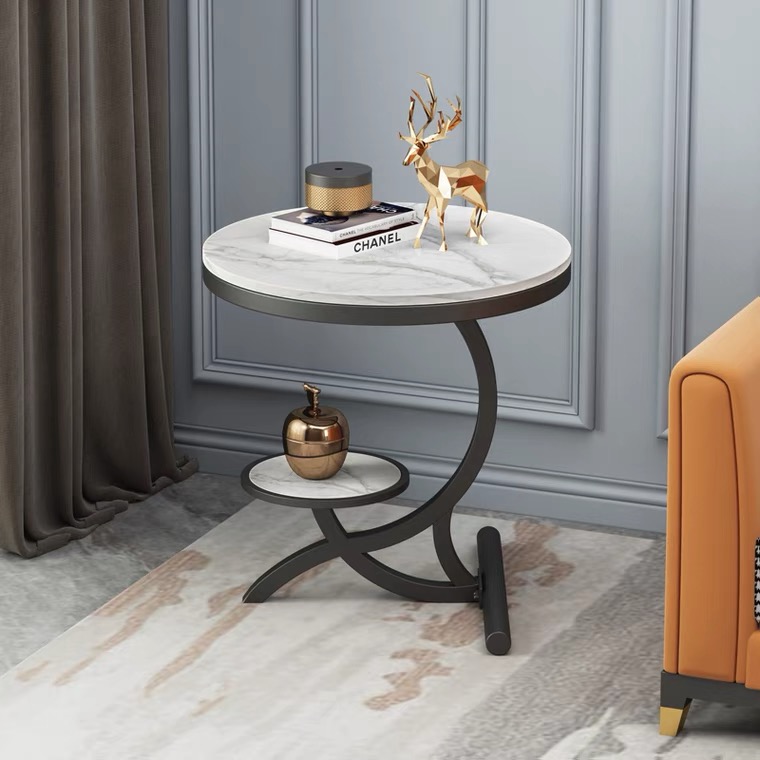 Modern minimalist living-room sofa small round table Nordic Balcony Net Red Corner A Few Light Lavish Rockboard Mobile Side Several Marble